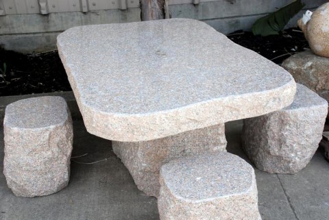 5-Piece Granite Table and Stools